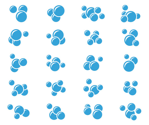 泡沫图标集合图片下载