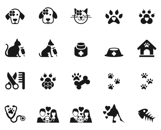 可爱的兽医图标集图片下载