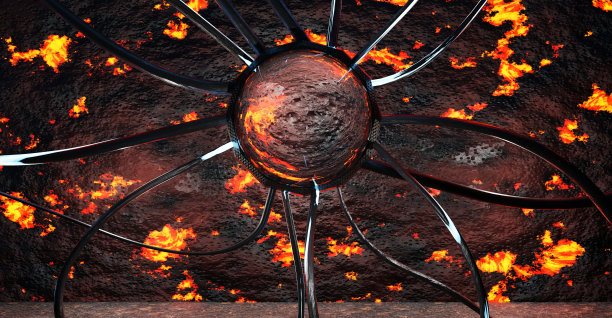 冷冻圆胶囊带电缆玻璃管冷冻液体冬眠科幻传送科学技术冷冻足类实验室设备实验室场景3d插图图片下载