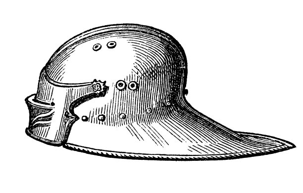 sallet(也叫celata, salade和salade)是一种战争头盔，在15世纪中期的意大利、西欧和北欧以及匈牙利取代了篮子图片下载