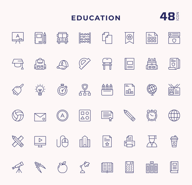 可编辑的笔画线图标图片下载