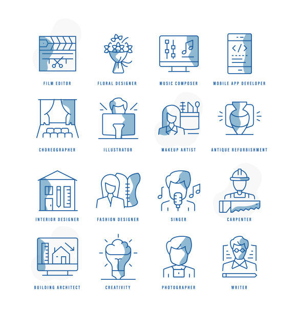 创造性的职业图标图片下载