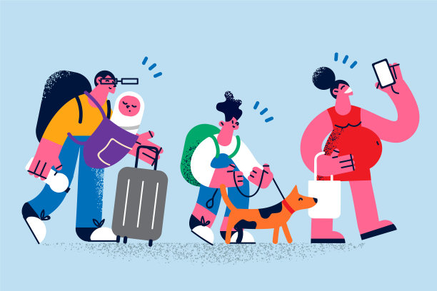 幸福的大家庭，孩子们准备好迎接夏天图片下载