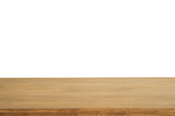 空的木制桌面孤立在白色背景上图片下载