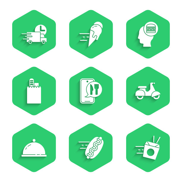 设置在线订购和配送热狗面图片下载