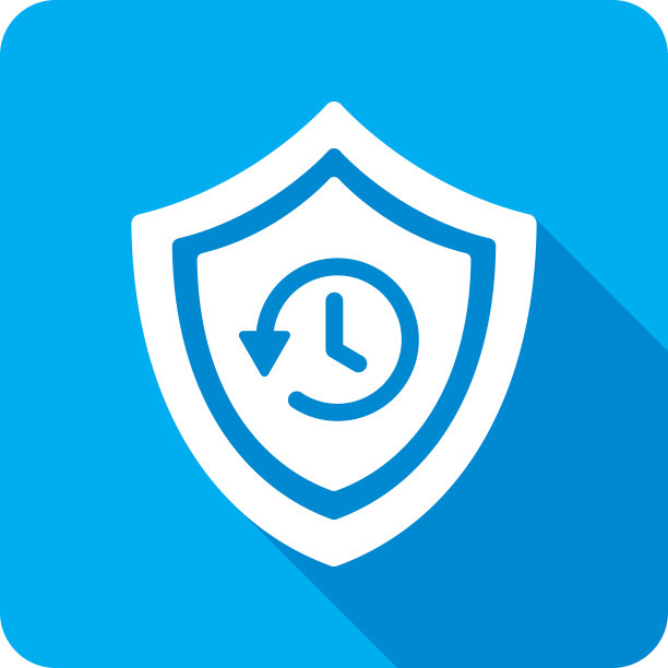 盾倒带时间图标剪影图片下载