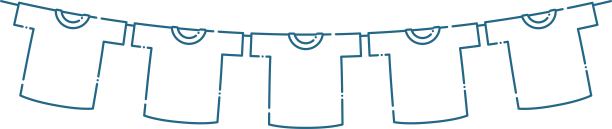 蓝色虚线简单洗衣插图/插图材料(矢量插图)图片下载