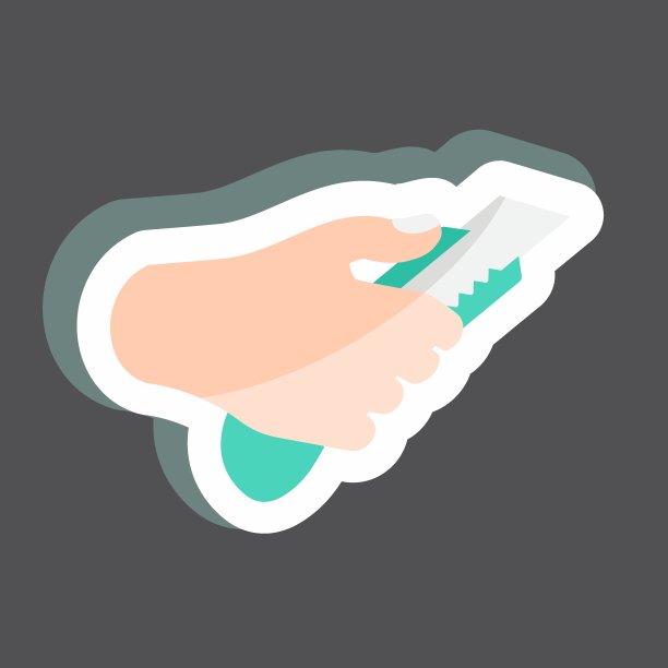 粘纸刀。适用于手部动作符号。简单的设计可编辑。设计模板向量。简单的符号说明图片下载