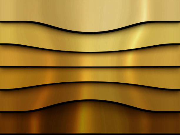 抽象的曲线线条图案豪华风格上的金色渐变背景和纹理。模板为您美丽的背景。图片下载
