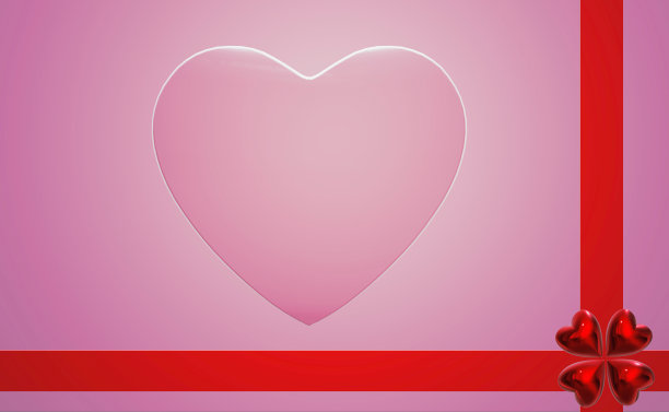 51.粉红心礼盒系红丝带图片下载