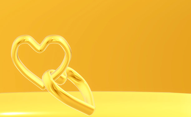 59.金属心环金环3d图片下载