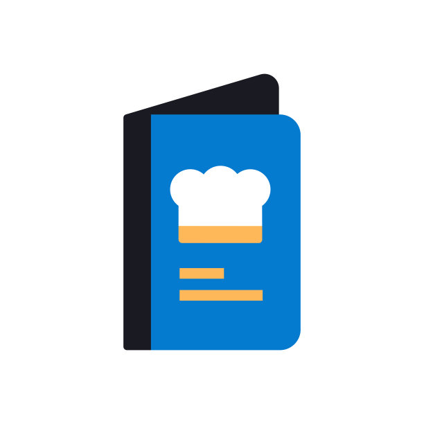 餐厅菜单平面图标，平面设计矢量符号插图。图片下载