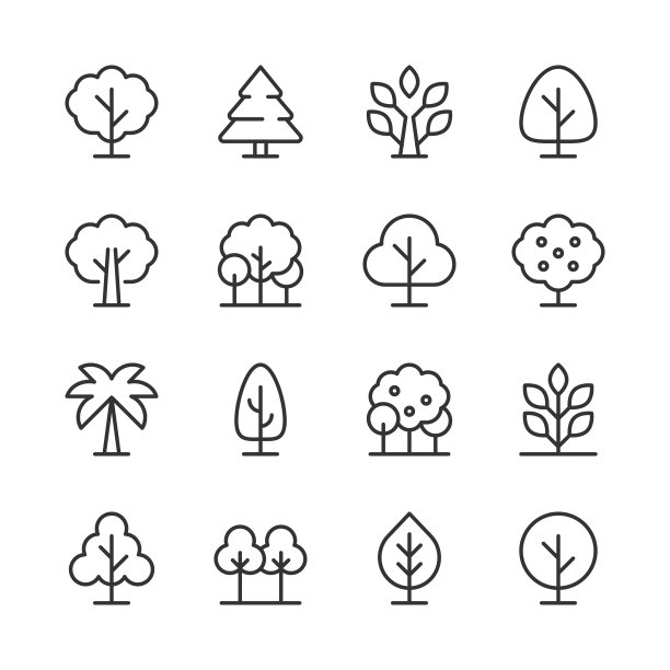 树图标-单线系列图片下载