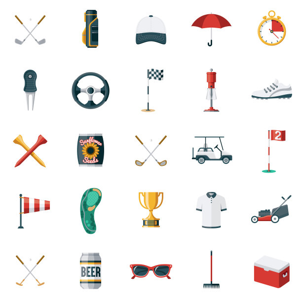 高尔夫球图标设置图片下载