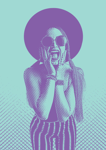 狂喜的年轻女子图片下载