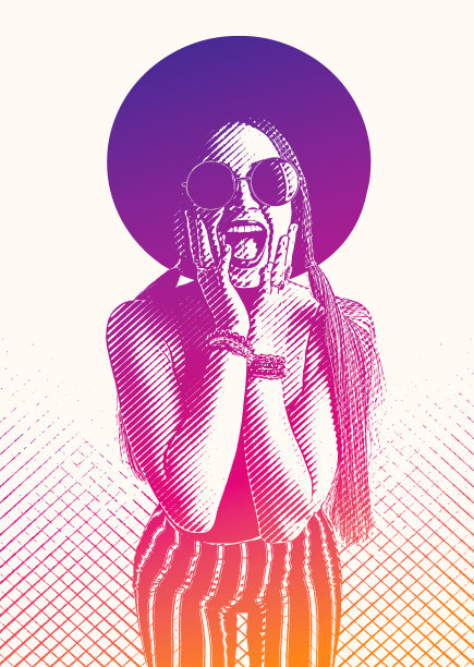 狂喜的年轻女子图片下载