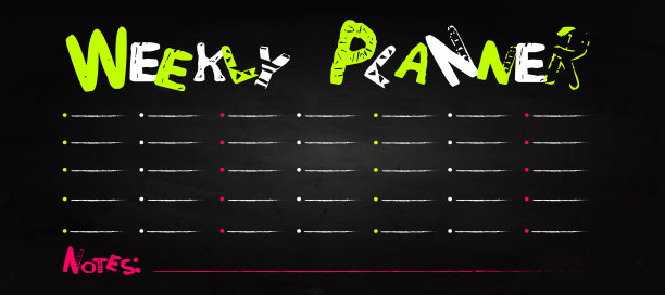 现代风格的时间规划理念。黑色垃圾背景上的待办事项列表。图片下载