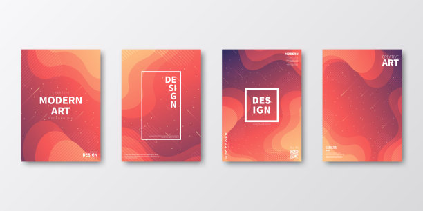 宣传册模板排版，红色封面设计，企业年报，传单，杂志图片下载