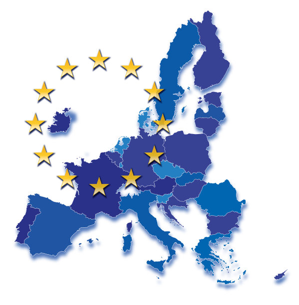 拥有实际正式成员的欧洲共同体地图图片下载