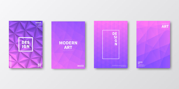 宣传册模板排版，紫色封面设计，商业年报，传单，杂志图片下载