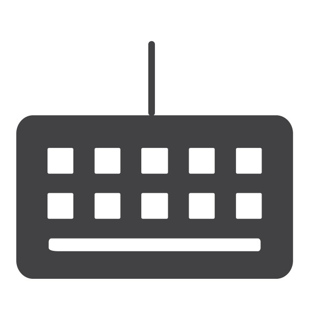 电子竞技和游戏键盘细线图标可编辑stroke图片下载