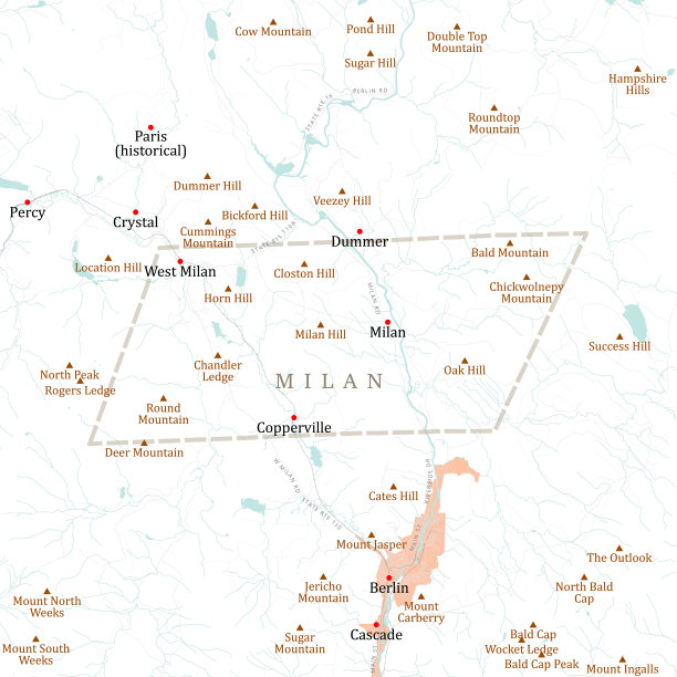 NH Coos米兰矢量路线图图片下载