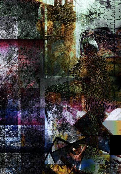 神秘的女人。现代艺术图片下载