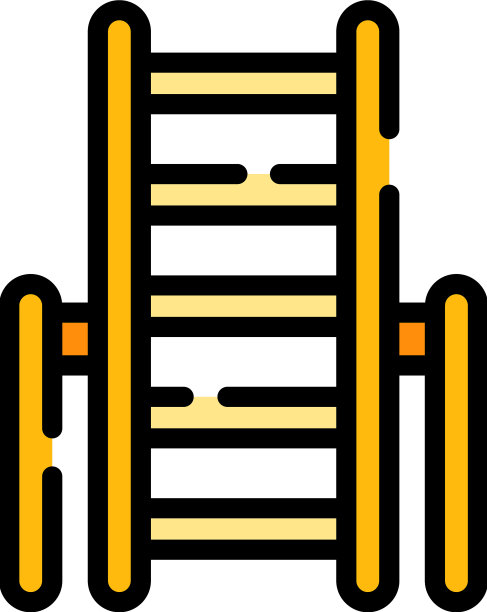 家用梯子图标颜色轮廓图片下载