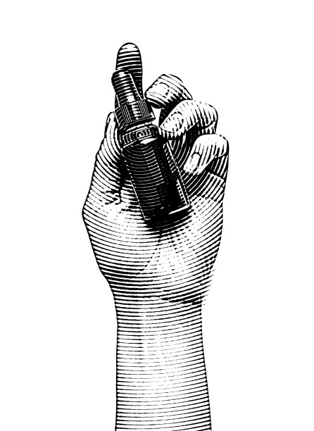 手握CBD油瓶和吸管图片下载