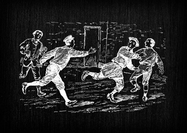 古色古香的法国版画插图:户外游戏图片下载