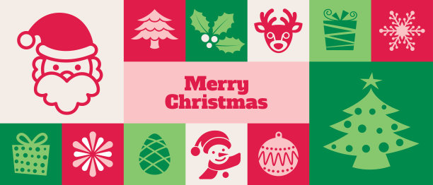 圣诞图标横幅/贺卡图片下载