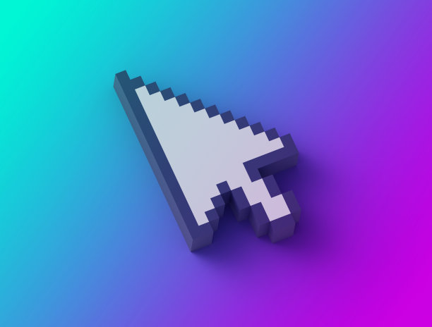 3D光标梯度抽象背景图片下载