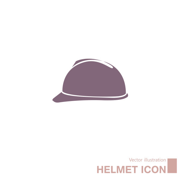 矢量画的安全帽。图片下载
