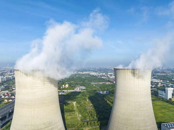 火力发电鸟瞰图图片下载