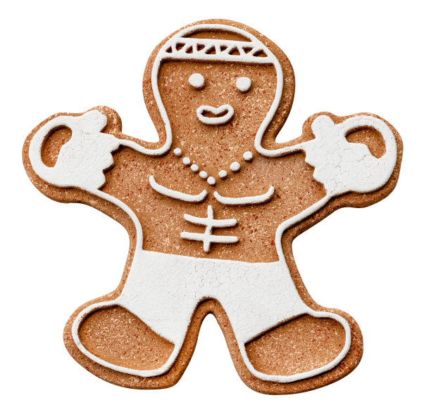 圣诞节和新年与儿童娃娃形状的图标孤立的白色背景，包括剪贴路径图片下载