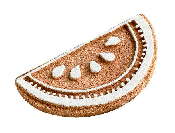 圣诞节和新年与西瓜形图标孤立在白色背景，包括剪辑路径图片下载