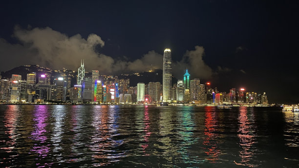 香港维多利亚港夜景图片下载