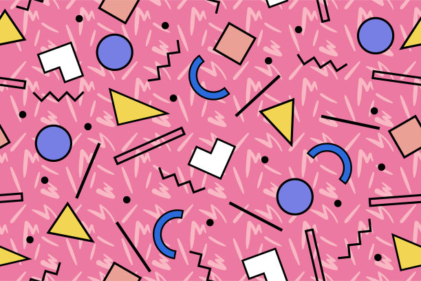 90年代无缝花纹图片下载