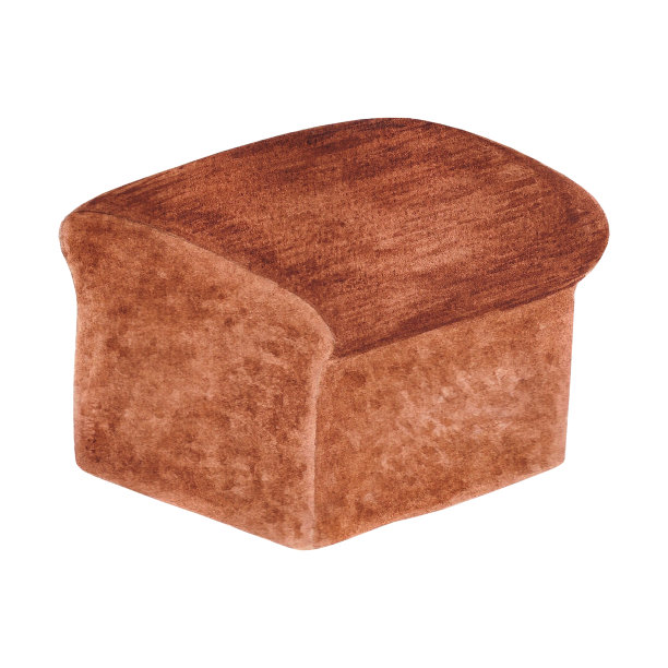 手绘水彩黑面包。孤立在白色背景上。可用于剪贴簿设计，卡片，标签，横幅和任何印刷产品。图片下载