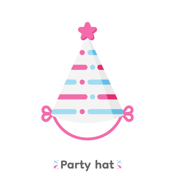 五颜六色的派对帽子，矢量，插图。图片下载