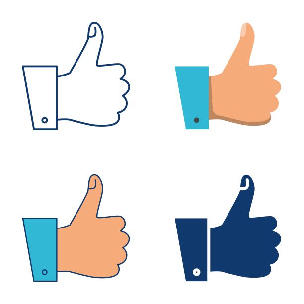 手拇指向上图标集图片下载