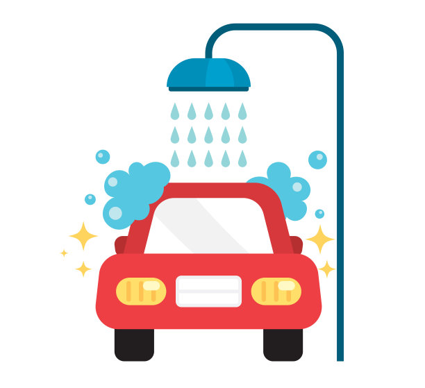 洗车插图。图片下载