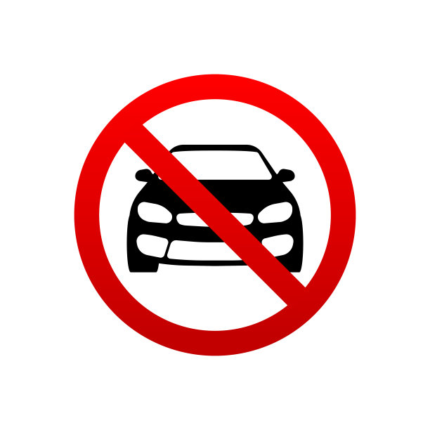 禁止停车标志。无停车标志区。平面设计模板。矢量插图。图片下载