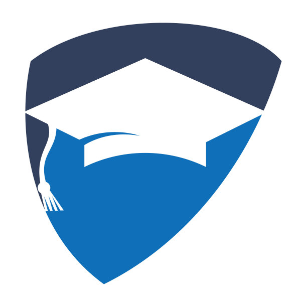 毕业帽矢量标志。图片下载