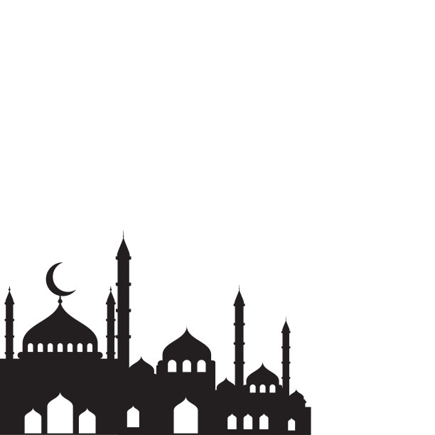 穆斯林抽象的问候横幅。伊斯兰教的图标图片下载