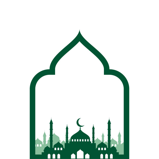 穆斯林抽象的问候横幅。伊斯兰教的图标图片下载