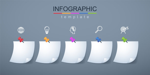 现代设计模板，用于呈现营销信息或业务规划信息，信息图模板，矢量。图片下载
