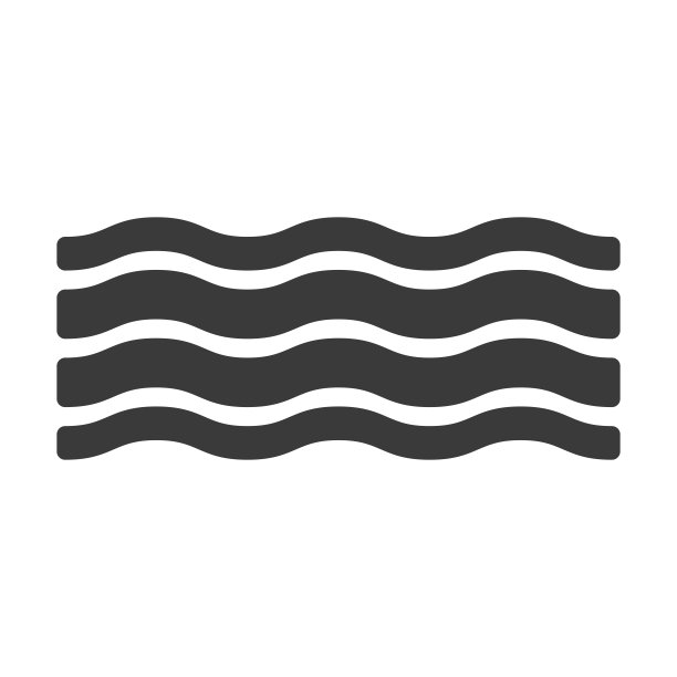 河流字形图标孤立的白色背景。矢量插图。图片下载