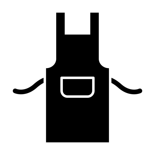 简单的围裙孤立矢量轮廓。图片下载