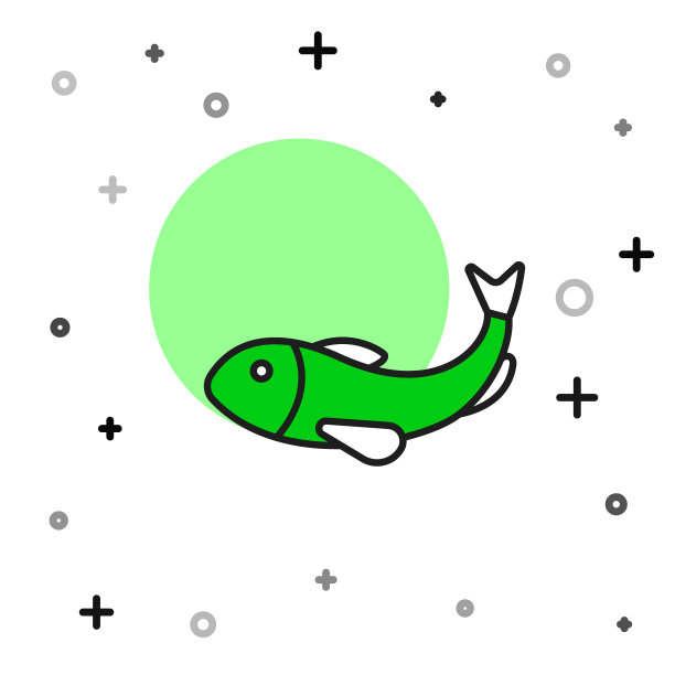 填充轮廓干鱼图标孤立的白色背景。向量图片下载